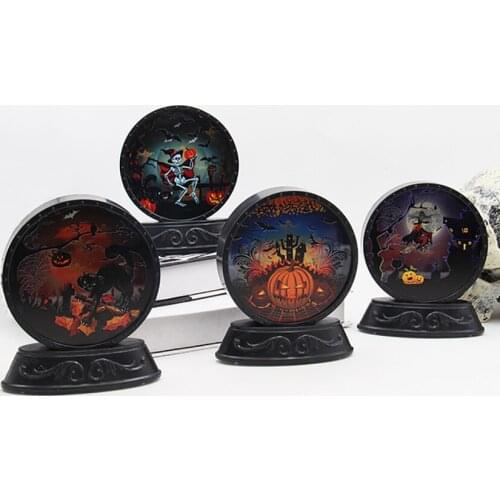 Halloween Decoration Pumpkin Ghost Lantern Battery Operated Night Light Desktop LED Ornament Lamp for Halloween Decorations