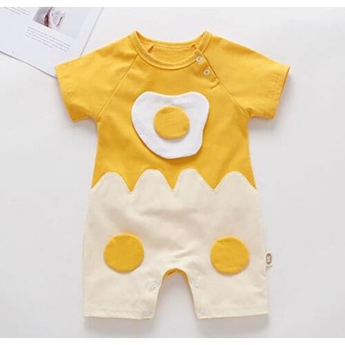 2021 Summer Boys And Girls Fashion Newborn Baby Climbing Clothes Baby Girl Romper Infant Cartoon Pajamas
