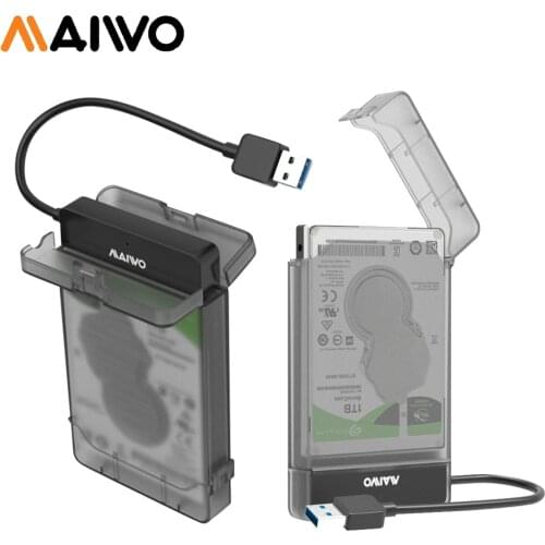 MAIWO K104 2.5 inch USB 3.0 SATA HDD Box Support 3TB Hard Disk Drive Enclosure Case with 175mm Wire for Windows Linux