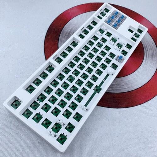 K87 Customization Kit Mechanical Keyboard Customized DIY Hot-swappable Shaft Seat Key Line RGB Mold 87 Key Semi-finished Product