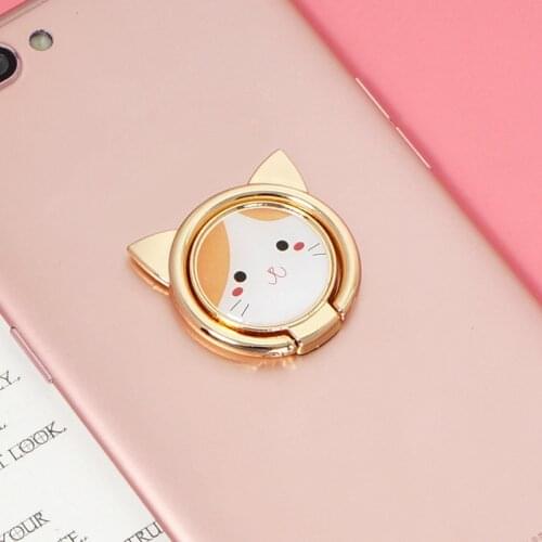 Mobile phone ring Socket holder Cute Cartoon Cat Finger Stand For iPhone 11 Pro XS Max X XR 8 7 6S Plus Samsung SmartPhone IPAD