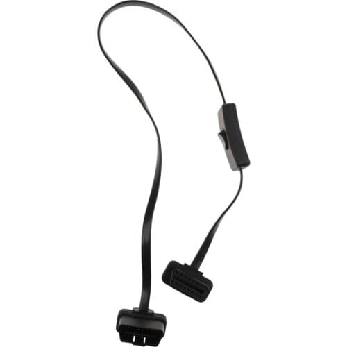 OBD2 Male To Female Extension Connector Cable Diagnostic Extender Switch