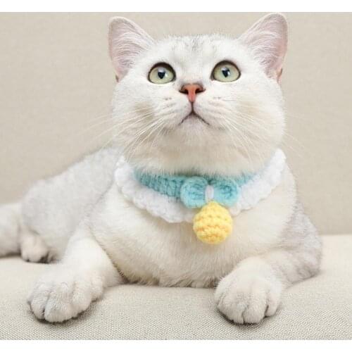 Lovely Cat Collar Dog Puppy Cat Cute Cotton Rope Collar wear-resistant Adjustable Necklace Neck Strap Pet Supply for Outdoor