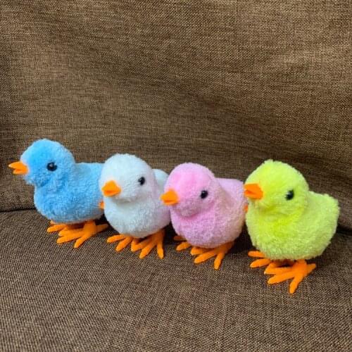 Hair chicken simulation cute jump chicken chain will run plush toys boys and girls