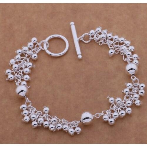 AH039 Hot sterling bracelet, sterling fashion jewelry Light grapes /aihaizoa awjajnqa silver color