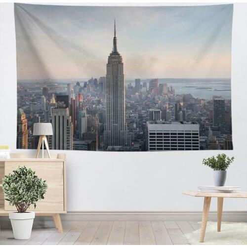 Custom Empire State Building Tapestry Wall Hanging Tapestries Forest Tapestry Bedspread Yoga Mat Blanket Bed Table Cloth