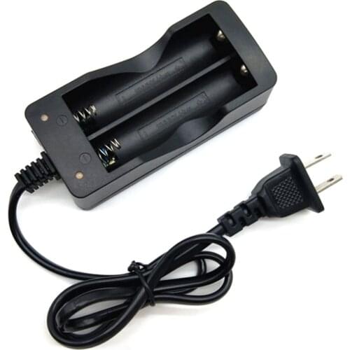 18650 Battery Charger USB Charger for 3.7 Volt Lithium ion 14500 14650 18350 18500 20700 21700 26650 Batteries (2 Bay)