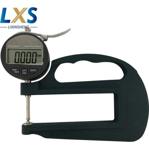 0-25mm Stainless Steel Probe Digital Display Micrometer Thickness Gauge BY06 For Paint