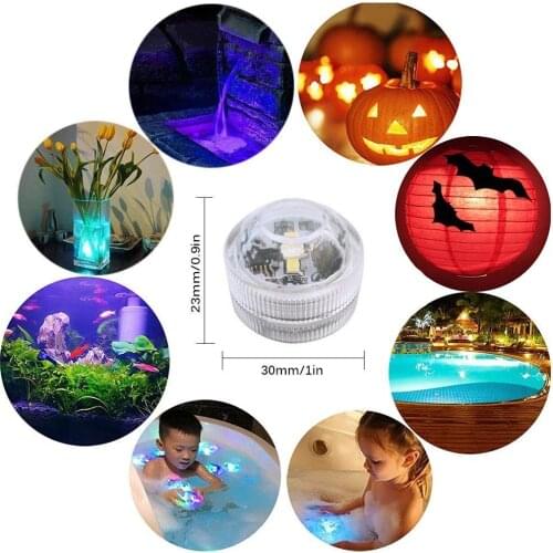 10X Waterproof Remote Control Colored LED Light Swimming Pool Light with 21 key remote control waterproof dive candle light