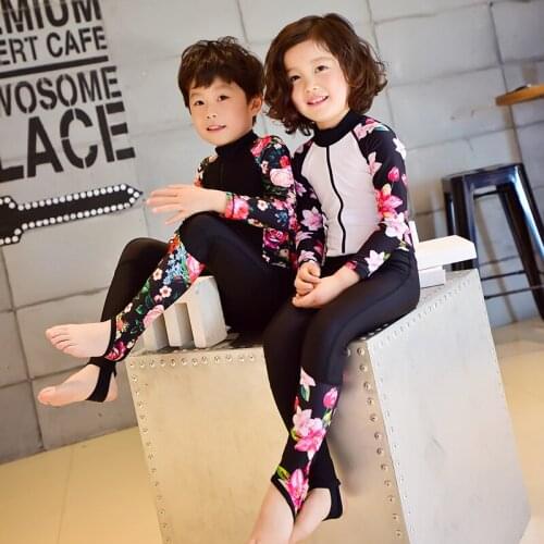 2019 rash guard for kids wetsuit girls swimwear child cartoon swimsuit cute baby girls swimwear kids swim suit kids long swim