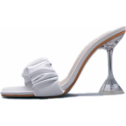 2021 High Heels Slides Woman Summer Slippers Party Sandals Shoes Women Open Toe Pumps Lady High Heel Shoe Sandal Shoes