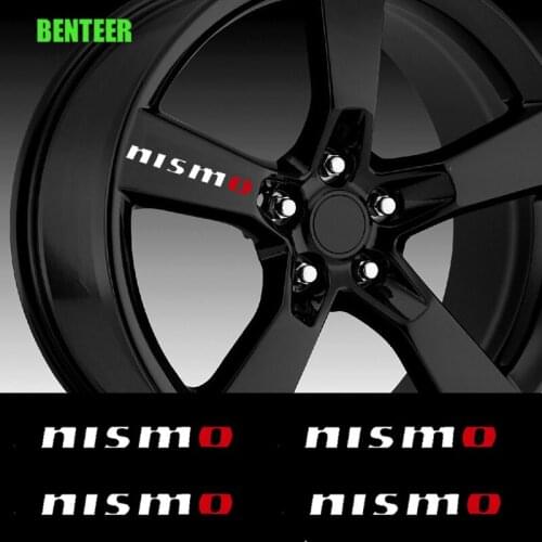 4pcs Car Rim Wheel Sticker For Nissan Qashqai J10 Juke Leaf Micra Sentra Patrol Maxima Murano