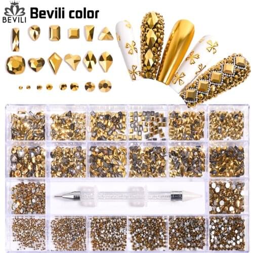 Bevili Color Rhinestones For Nails