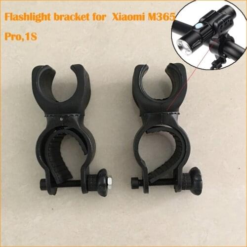Adjustable Flashlight Light Holder Bracket with Gasket for Xiaomi M365 /Pro 1S Electric Scooter Accessories Mount Bicycle Bike