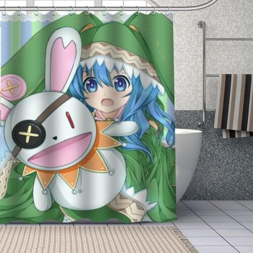 Hot Custom Anime Character Yoshino Yoshinon Curtains Polyester Bathroom Waterproof Shower Curtain With Plastic Hooks More Size