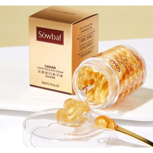 Caviar Capsule Eye Cream 60G Protein Golden Eyes Serum Moisturizing Fine Lines Repair Firming Anti-Wrinkle Skin Care Products P