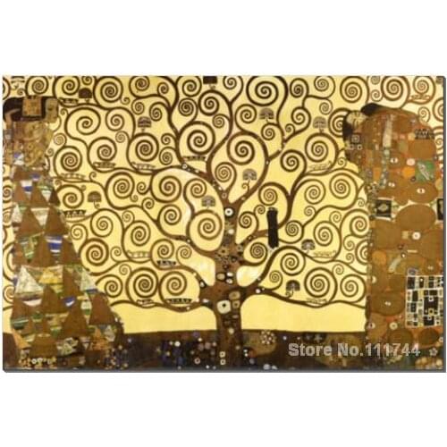 Paintings for wall in bedroom Tree of Life of Gustav Klimt oil replicas canvas art High quality Hand painted