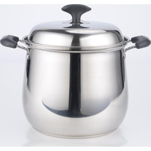Soup pot stainless steel pot thickened double bottom pot non stick pot soup pot instant tripe pot deep stew pot universal cooker