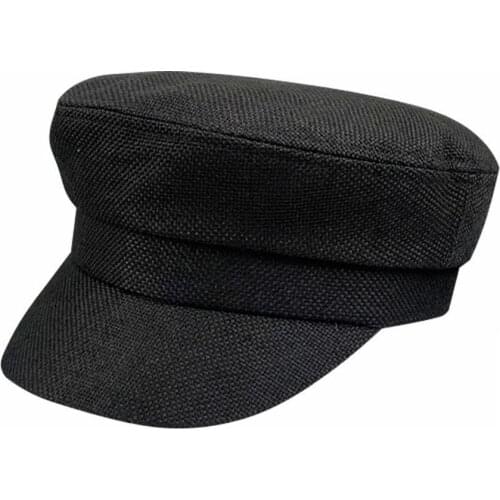 Man Big Size Flat Top Caps Adult Cotton and Linen Sun Cap Lady Navy Hats Man Big Size Military Hat 54cm 56cm 57.5cm 59cm 61cm