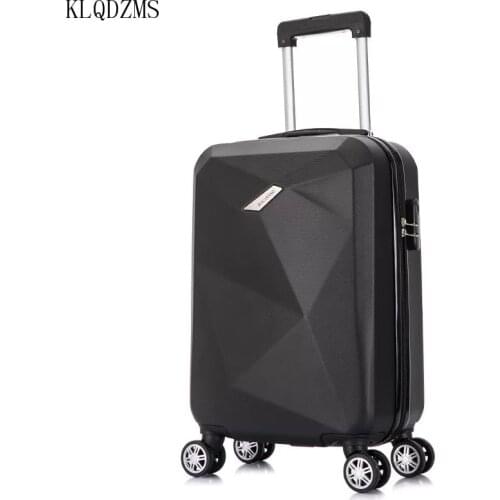 KLQDZMS 20"24inch Fashion ABS Rolling Luggage Spinner women Trolley Suitcase Travel bag On Wheel