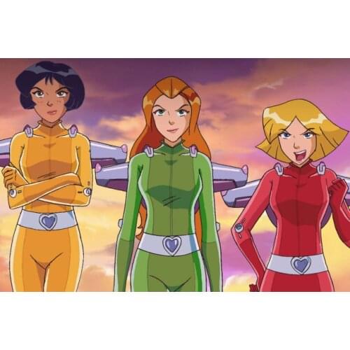 Totally Spies Cosplay Costume custom made Clover Ewing Samantha Simpson Alexandra jumpsuit outfit costume dress