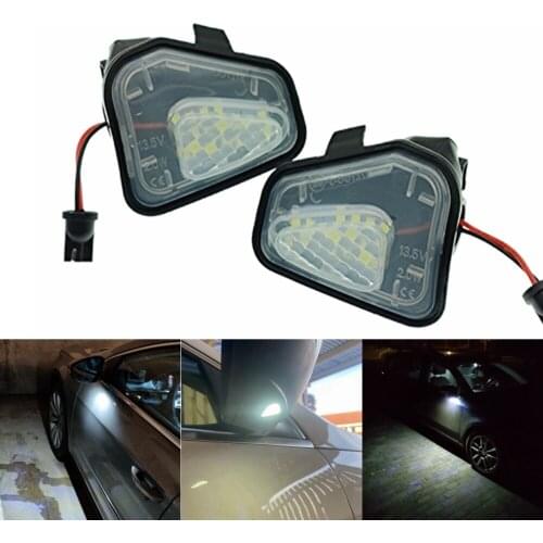 2Pcs No Error Car LED Puddle Under Side Mirror Light Lamp For Volkswagen VW Passat B7 EOS CC Scirocco MK3 Jetta MK6