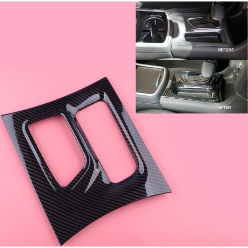 CITALL Carbon Fiber Console Gear Shift Panel Trim Cover Fit For Dodge Charger 2015 2016 2017 2018 2019 2020 Left Hand Drive