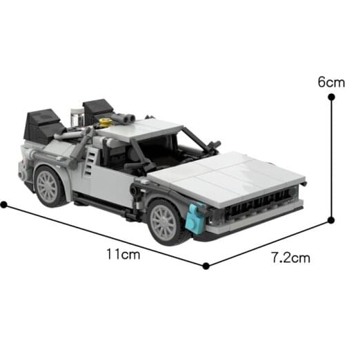 MOC Time Shuttle Sports Car Building Block Model High-Tech Delorean Back To The Future Racing Vehicle Toys Children Gifts