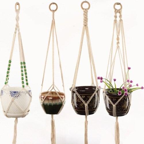 Hot sales 100% handmade macrame plant hanger flower /pot hanger for wall decoration countyard garden