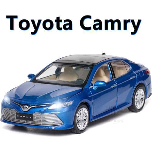 1/32 Alloy Diecast Metal Car Models Toyota Camry Toys For Children Birthday Gifts 4 Doors Opened Genuine License Drop Shipping