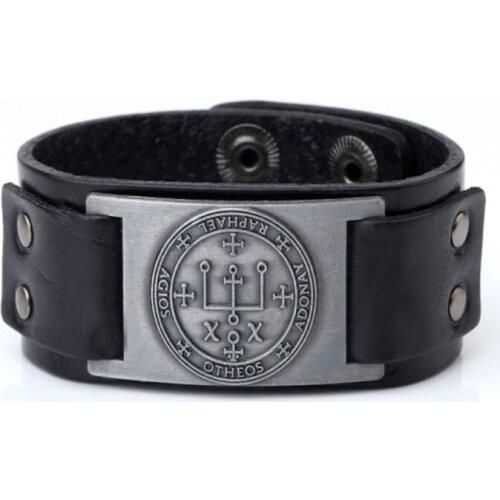 Fashion In 2018 Viking Jewelry Women Men Bracelet Great Archangel RAPHAEL Written With Ancient Totem Provide Dropshipping