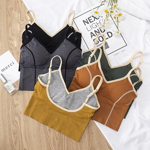 Womens Fashion Top Tube Top Bra Womens Cotton Underwear Seamless Breathable Bra Solid Color Ladies Soft Tank Up Sexy Lingerie