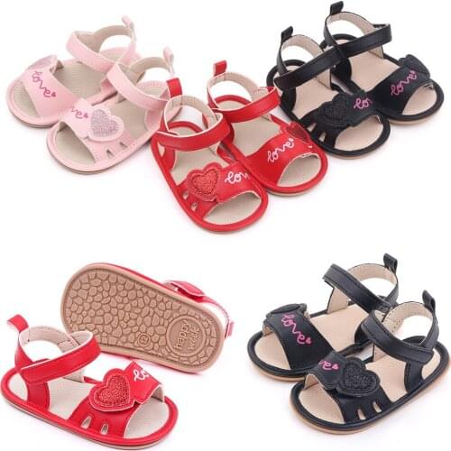 Soft Baby Walking Sandals 2021 Summer Footwear First Walkers Casual Flat With Shoes 0-1 Year Old PU Leather Shoes for Girl