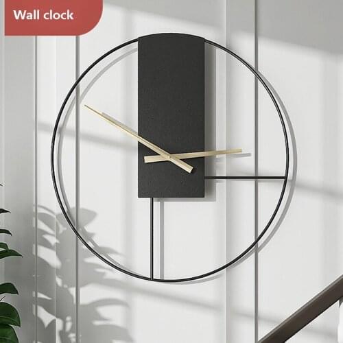 Wall Clock Iron Art Wall Hanging Simple Retro Nordic Luxury Creative Clocks Home Decor Living Room Quartz Silent Watch