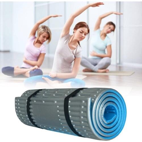 Portable Mat Comfortable Moisture-Proof with Strap Sleeping Pad for Outdoor Camping Hiking Picnic Home Gym Body building