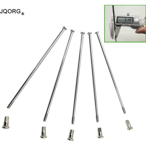 JQORG 10G 3.2mm Straight Pull Spokes Equal Diameter Straight Head Electric Motorcycle Wheel Spokes Stainless Steel E-bike Spokes