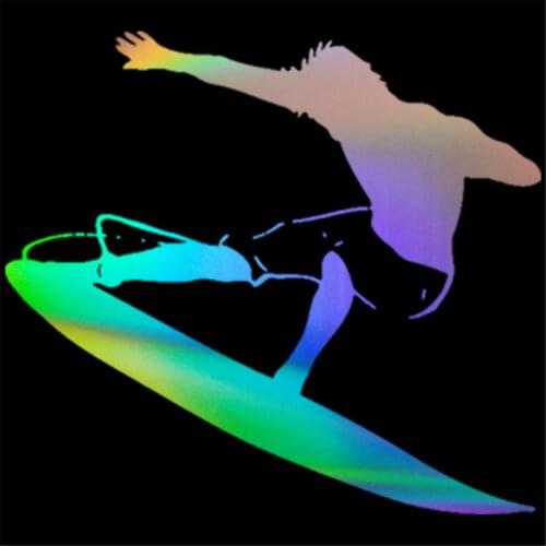 Surfing Sports Car JDM Sticker Window Windscreen Bumper Laptop Wall Vinyl Decal