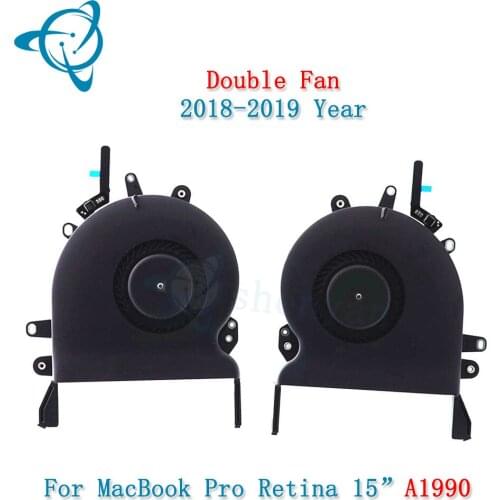 Shenyan New A1990 CPU Fan Set For Macbook Pro Retina 15" Cooling Fan 2018 2019 Year EMC 3215 EMC 3359