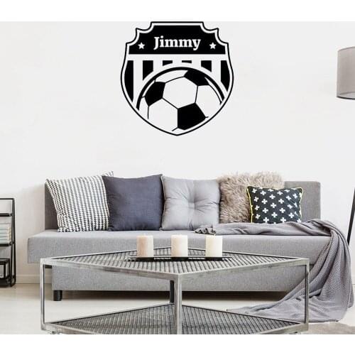 Modern Soccer Logo Home Decor Living Room Vinyl Wall Mural Decals Children Room Art Wall Stickes for Bedroom Playing Room DW6398