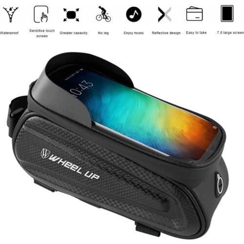 Bicycle Bag Waterproof Front Bike Cycling Bag 7 inch Mobile Phone Bicycle Top Tube Handlebar Bags Mountain Cycling Accessories