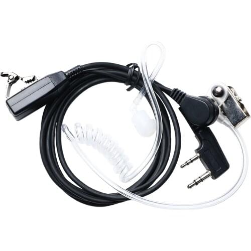 TID Walkie Talkie Headsets Accessories Air Acoustic Tube Microphone TK port Mic PTT Earpiece for Baofeng bf-888s UV-5R UV-5RA