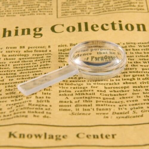 10PCS 3X Magnifier Pocket Mini Magnifying Glass Plastic Small Loupe Good Gift for Children Commercial Promotion Science Toy
