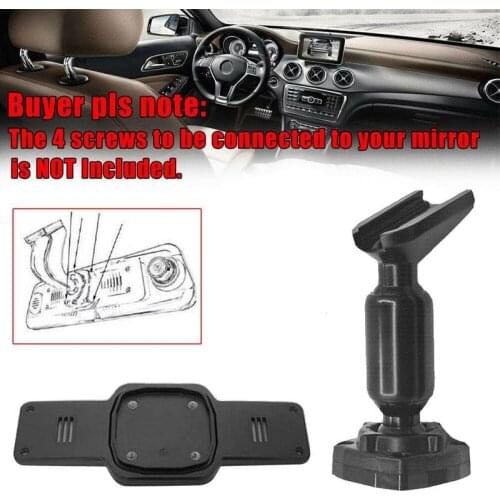 Car Interior Rear View Mirror Back Plate Panel+Bracket Rearview Car DVR Mounting Instead Strap,Car Of Mirror Bracket F3U8