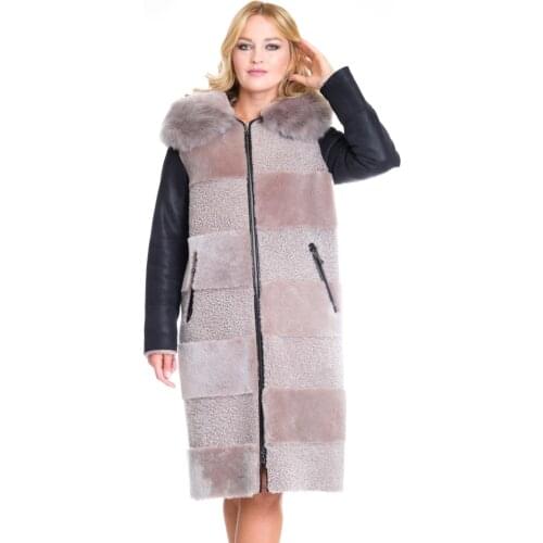 Zoramotti,Womens Fur,Real Fur,Sheepskin,Collar Fox,Winter Wear,Keeps Warm,Turkish,Turkey,Moskow