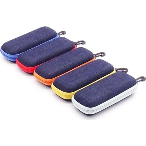 1Pc Portable Eyewear Cases Cover Sunglasses Hard Case for Women Men Glasses Box with Lanyard Zipper Eyeglass Cases Protector