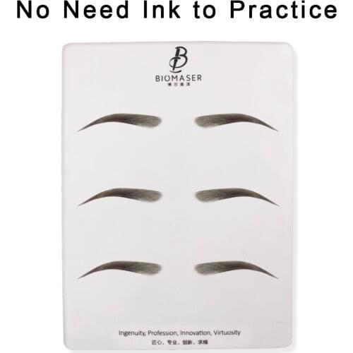 10PCS Microblading Supplies Permanent Makeup Eyebrow Tattoo Eyebrow Practice Skin Eyebrow Training Both Side No Ink Needed