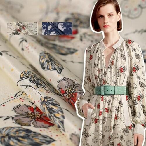 100 Natural Organic Mulberry Silk Fabric Silky Smooth Soft Comfortable Printed Dress Shirt Fabrics by Meter Cloth Sewing