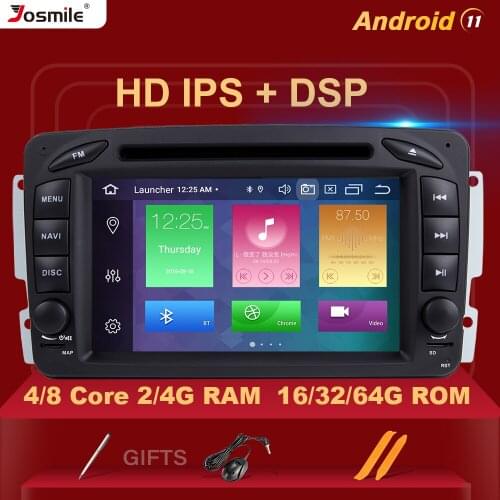 2 Din Android 11 Car DVD Multimedia Player For W203 Mercedes Benz Vito W639 W168 Vaneo Clk W209 W210 M/ML Radio Audio Navigation