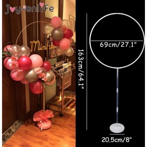27inch Wide Circle Balloon Stand Holder Kit Balloons Frame Baby Shower Birthday Party Wedding Background Decorative Props