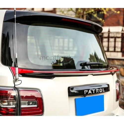 ABS Plastic Material Black White Color Rear Roof Wing Lip Boot Roof Spoiler Car Styling For Nissan PATROL Y62 2011-2018